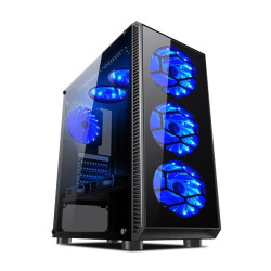 L-Link AVATAR AVATAR, Torre, PC, Negro, Azul, Ventiladores de la caja, 15,5 cm