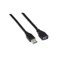 AISENS A105-0041 A105-0041, 1 m, USB A, USB A, USB 3.2 Gen 1 (3.1 Gen 1), 5 Gbit/s, Negro