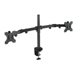 TooQ DB1232TN-B Soporte de Mesa Giratorio e Inclinable para 2 Pantallas (Monitor / TV Plasma / LCD / LED) 13” – 32”, de