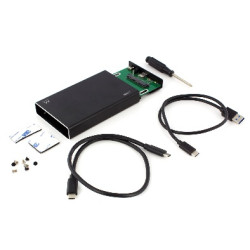 Ewent EW7070 EW7070, Carcasa de disco duro/SSD, 2.5", SATA, 10 Gbit/s, Conexión USB, Negro