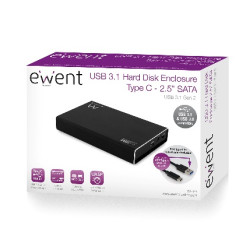 Ewent EW7070 EW7070, Carcasa de disco duro/SSD, 2.5", SATA, 10 Gbit/s, Conexión USB, Negro 2