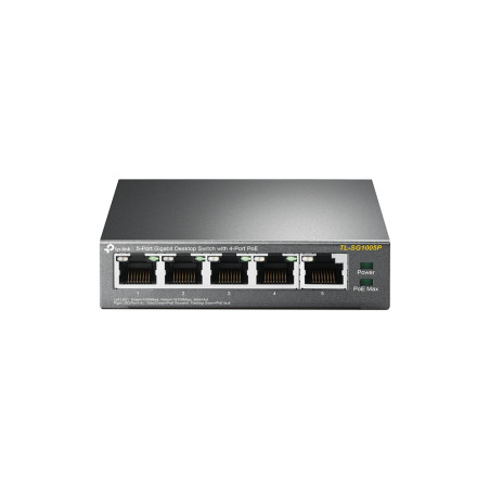 TP-Link TL-SG1005P V1 TL-SG1005P, No administrado, Gigabit Ethernet (10/100/1000), Energía sobre Ethernet (PoE)