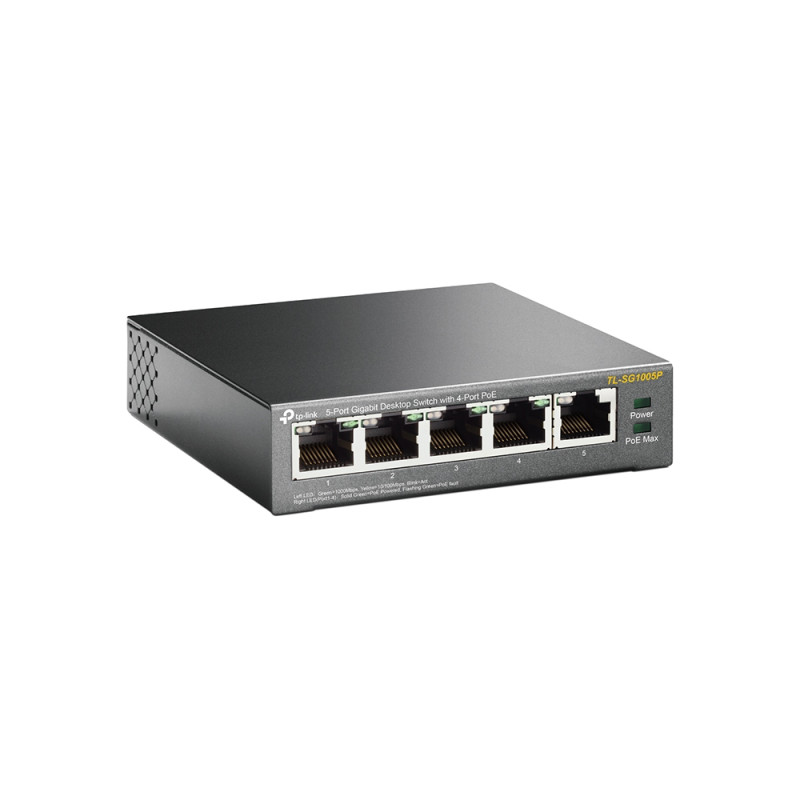 TP-Link TL-SG1005P V1 TL-SG1005P, No administrado, Gigabit Ethernet (10/100/1000), Energía sobre Ethernet (PoE)