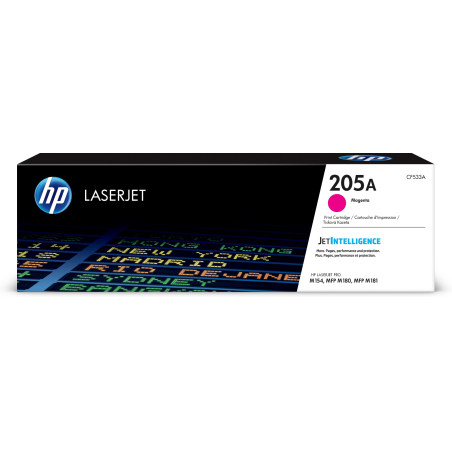 HP CF533A Cartucho de tóner Original LaserJet 205A magenta, 900 páginas, Magenta, 1 pieza(s)