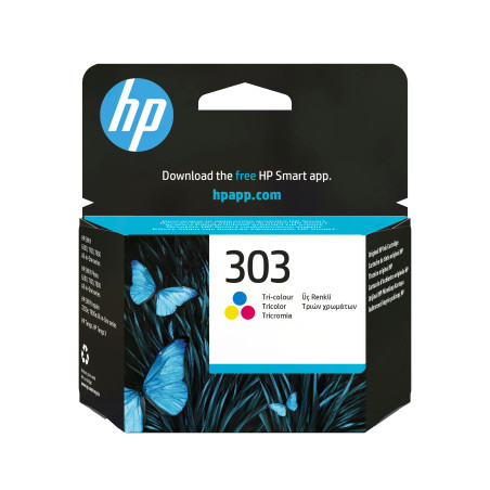 HP T6N01AE Cartucho de tinta Original 303 tricolor, Estándar, Cian, Magenta, Amarillo, Tinta a base de colorante, 1 pieza(s),