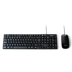 L-Link LL-KB-816-COMBO LL-KB-816-COMBO, Completo (100%), Alámbrico, USB, Interruptor de membrana, Negro, Ratón incluido