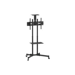 Equip 650603 Carro multifuncional económico para TV de 37-75, 50 kg, 94 cm (37"), 177,8 cm (70"), 600 x 400 mm, Ajustes de