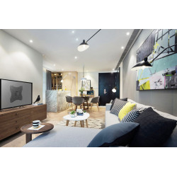 Equip 650401 Soporte de pared para TV de 23"-43, 106,7 cm (42"), 75 x 75 mm, 200 x 200 mm, -12 - 3°, Acero, Negro 2