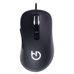 Hiditec GMO010003 Blitz, mano derecha, IR LED, USB tipo A, 3500 DPI, Negro