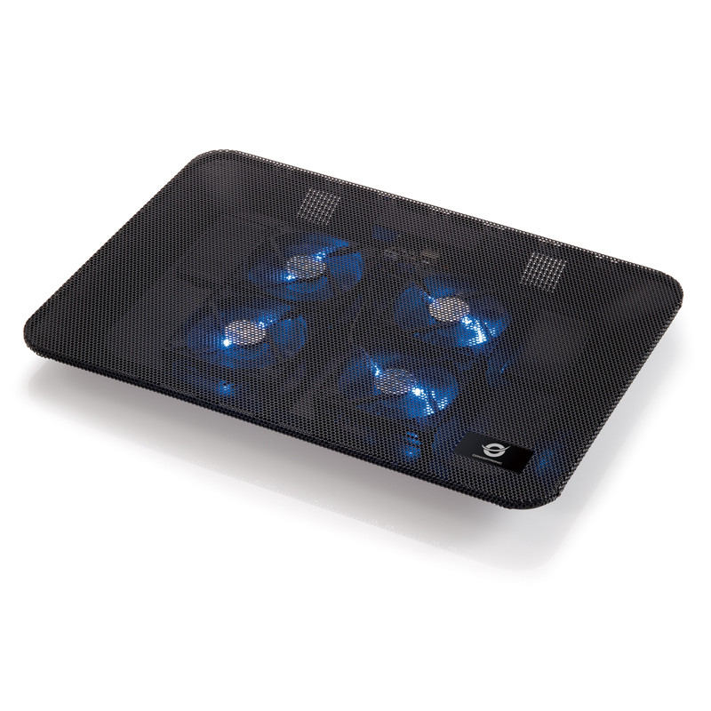 Conceptronic CNBCOOLPADL4F Plataforma de refrigeración de 4 ventiladores para equipos portátiles, 39,6 cm (15.6"), 4