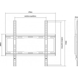 Equip 650310 650310, 81,3 cm (32"), 139,7 cm (55"), 200 x 200 mm, 400 x 400 mm, Acero, Negro 2