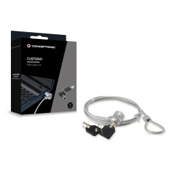 Conceptronic CNBSLOCK15 CNBSLOCK15, 1,5 m, Kensington, Llave, Plata 2