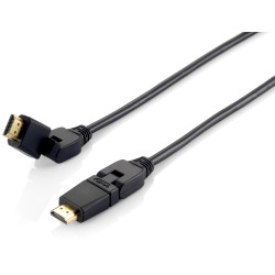 Equip 119361 119361 Cable HDMI 2.0 giratorio, 1,0 m, conector giratorio, 4K/60 Hz, 1 m, HDMI tipo A (Estándar), HDMI tipo A