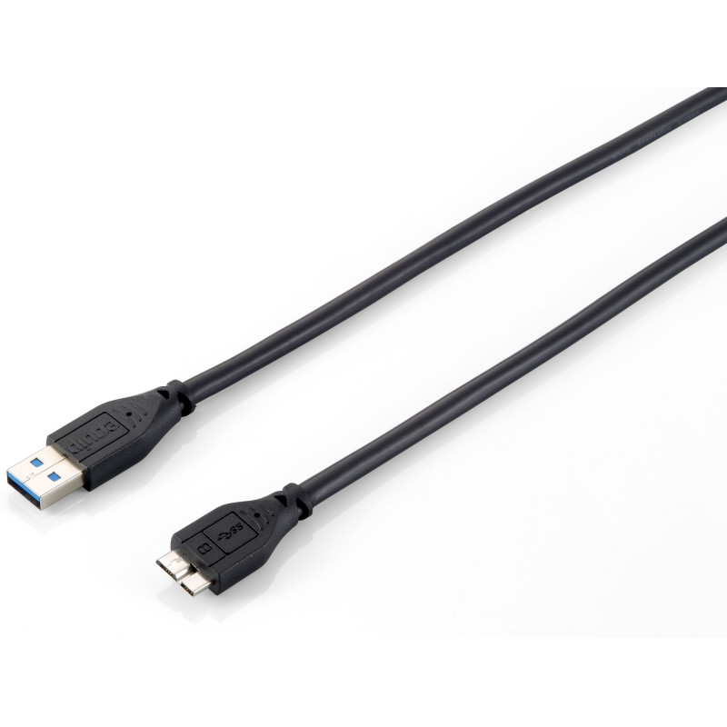 Equip 128397 128397 Cable USB 3.0 A a Micro-B , M/M, 1,8m, 5Gbps, Negro, 1,8 m, USB A, Micro-USB B, USB 3.2 Gen 1 (3.1 Gen 1),