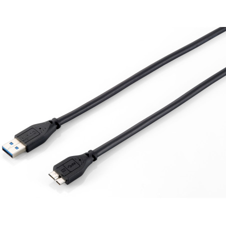 Equip 128397 128397 Cable USB 3.0 A a Micro-B , M/M, 1,8m, 5Gbps, Negro, 1,8 m, USB A, Micro-USB B, USB 3.2 Gen 1 (3.1 Gen 1),
