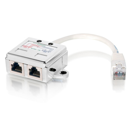 Equip 127603 127603, Cat5e, Metálico, Blanco, 0,15 m, Macho/Hembra, -40 - 80 °C, 58 mm
