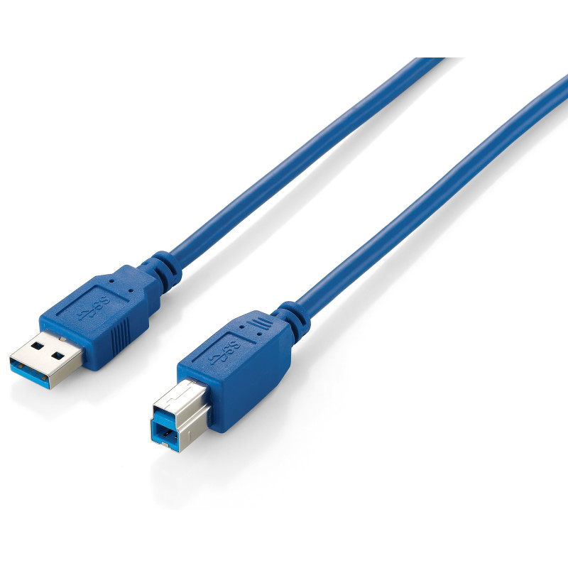 Equip 128292 128292 Cable USB 3.0 Tipo A Macho a Tipo B Macho , 1,8m , Azul, 1,8 m, USB A, USB B, USB 3.2 Gen 1 (3.1 Gen 1),