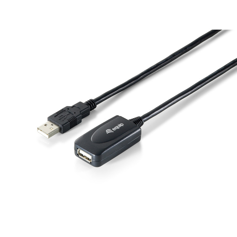 Equip 133336 133336, 5 m, USB A, USB A, USB 2.0, Macho/Hembra, Negro