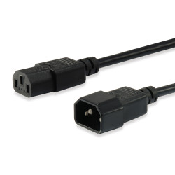 Equip 112100 112100, 1,8 m, C14 acoplador, C13 acoplador, H05VV-F3G, 250 V, 10 A