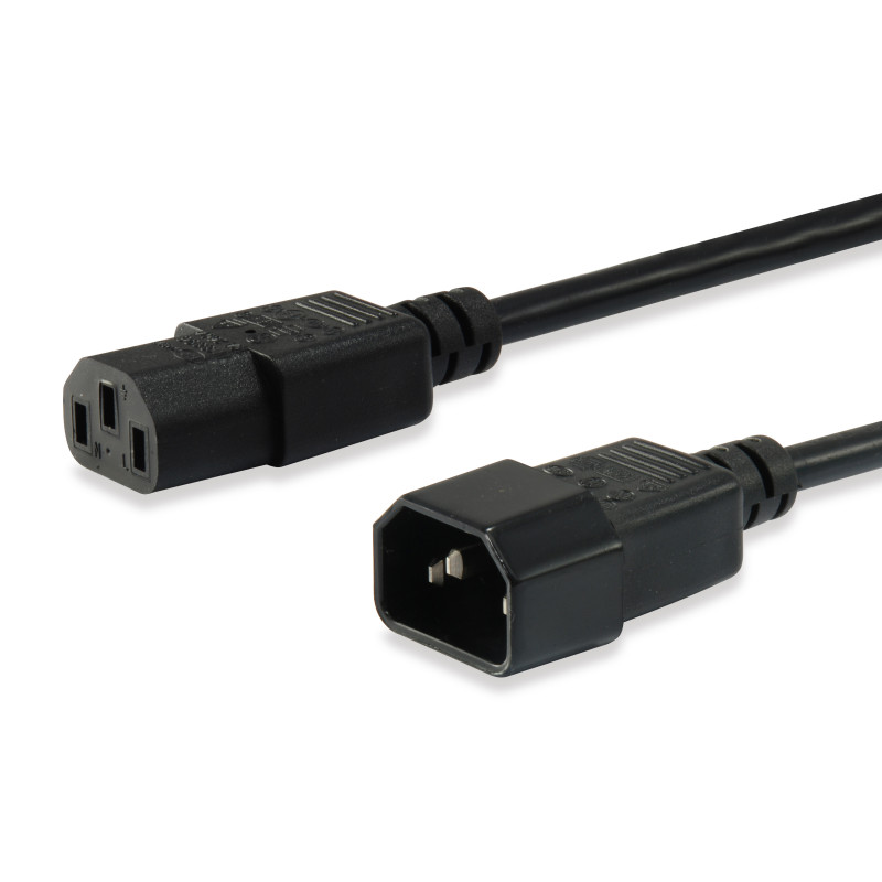 Equip 112100 112100, 1,8 m, C14 acoplador, C13 acoplador, H05VV-F3G, 250 V, 10 A
