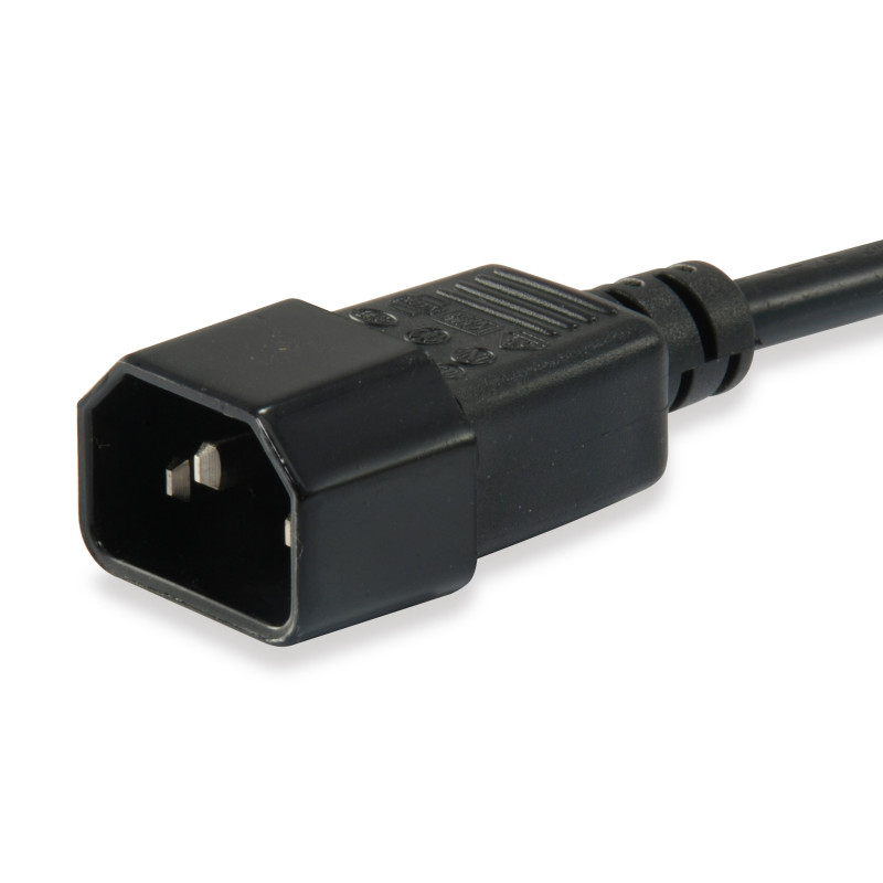 Equip 112100 112100, 1,8 m, C14 acoplador, C13 acoplador, H05VV-F3G, 250 V, 10 A