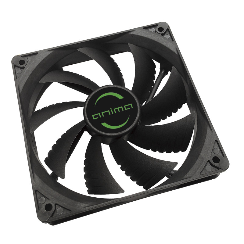 Tacens Anima AF12 AF12, ventilador para PC, 12cm 12v, 14dB, 9 aspas, 1200 RPM, negro, Ventilador, 12 cm, 1200 RPM, Negro