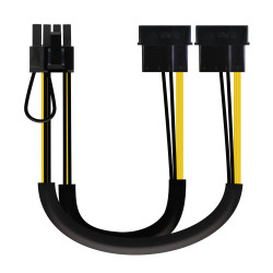 Nanocable 10.19.1201 10.19.1201, Omnigrid (2-pin), 2 x Molex (3-pin), 0,2 m, Macho, Macho, Derecho