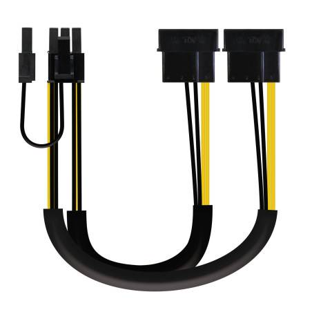 Nanocable 10.19.1201 10.19.1201, Omnigrid (2-pin), 2 x Molex (3-pin), 0,2 m, Macho, Macho, Derecho