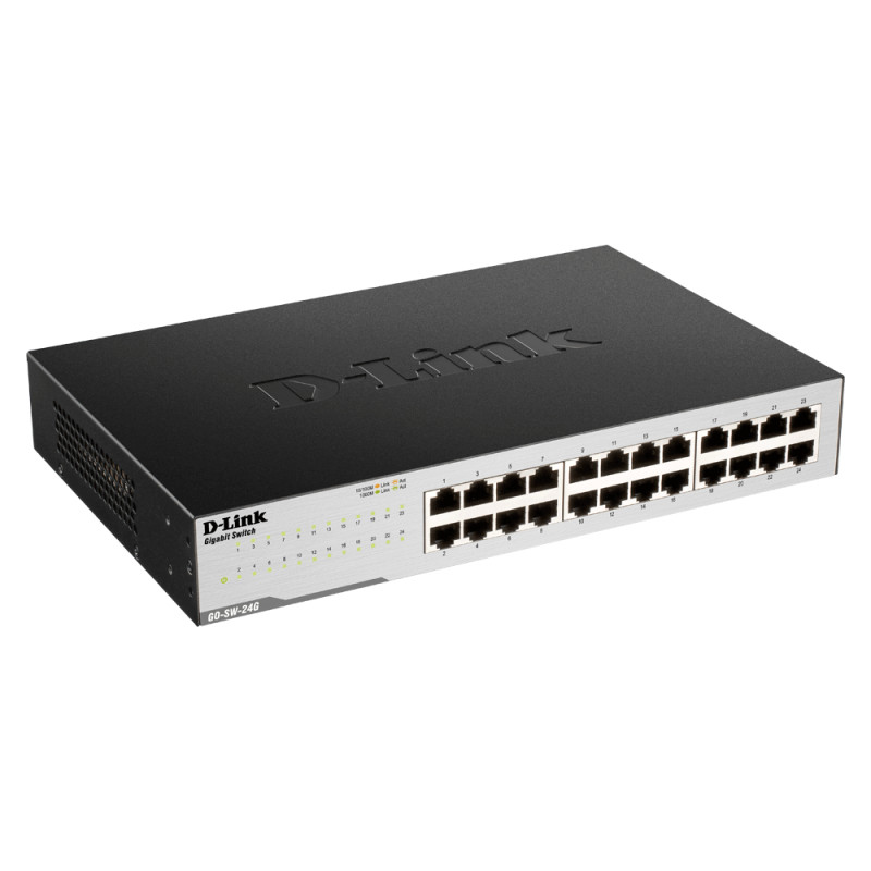D-Link GO-SW-24G GO-SW-24G, No administrado, Gigabit Ethernet (10/100/1000), Bidireccional completo (Full duplex)