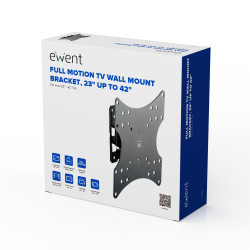 Ewent EW1520 EW1520, 75 x 75 mm, 200 x 200 mm, -10 - 3°, -15 - 15°, Acero, Negro 2