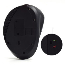 Ewent EW3158 Ratón inalámbrico y ergonómico, mano derecha, RF inalámbrico, 1600 DPI, Negro 2