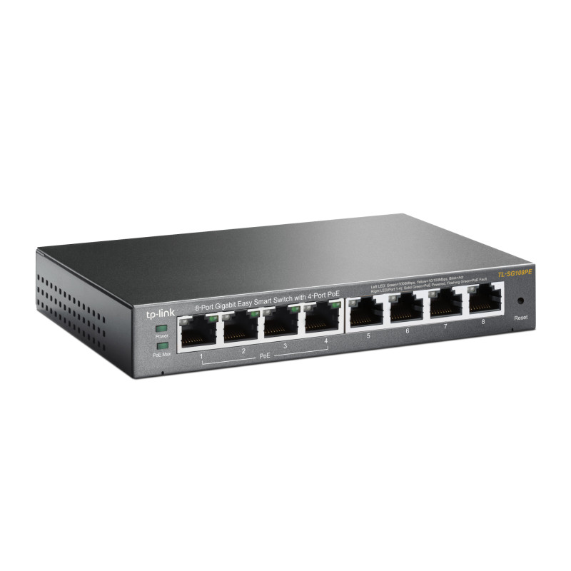 TP-Link TL-SG108PE V2 TL-SG108PE, Gestionado, L2, Gigabit Ethernet (10/100/1000), Energía sobre Ethernet (PoE)