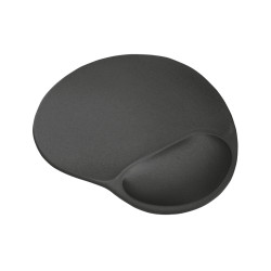 Trust 16977 Bigfoot, Negro, Monocromo, Microfibra, Descansa muñecas, Base antiderrapante