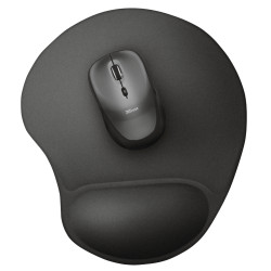 Trust 16977 Bigfoot, Negro, Monocromo, Microfibra, Descansa muñecas, Base antiderrapante 2