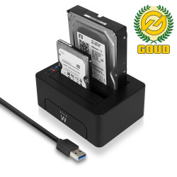 Ewent EW7014 EW7014, Unidad de disco duro, SSD, Serial ATA III, 2.5,3.5", USB 3.2 Gen 1 (3.1 Gen 1) Type-A, Negro, ABS 2
