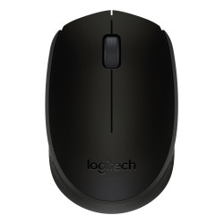 Logitech 910-004798 B170, Ambidextro, Óptico, RF inalámbrico, Negro, Gris