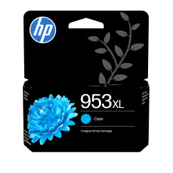 HP F6U16AE Cartucho de tinta Original 953XL de alto rendimiento cian, Alto, Cian, Tinta a base de pigmentos, 18 ml, 1 pieza(s),