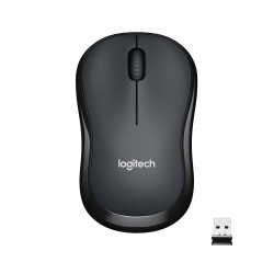 Logitech 910-004878 M220 Silent, Ambidextro, Óptico, RF inalámbrico, 1000 DPI, Carbón vegetal