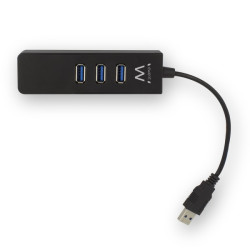 Ewent EW1140 EW1140, USB 3.2 Gen 1 (3.1 Gen 1) Type-A, Negro, RJ-45, USB 3.2 Gen 1 (3.1 Gen 1) Type-A, 110 mm, 32 mm, 20 mm 2