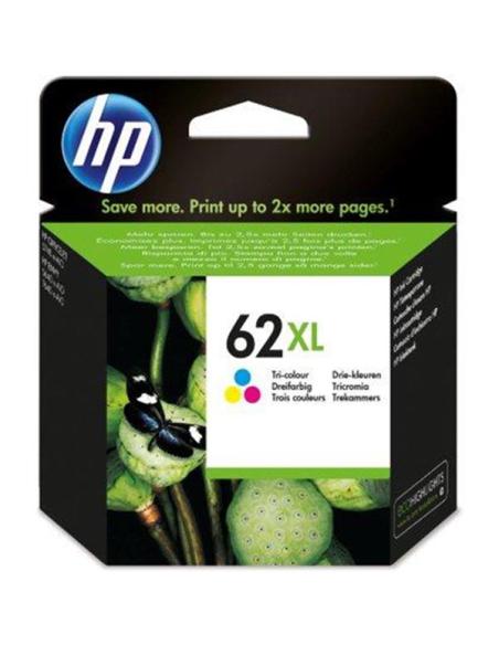 HP Cartucho de tinta original 62XL de alta capacidad tricolor