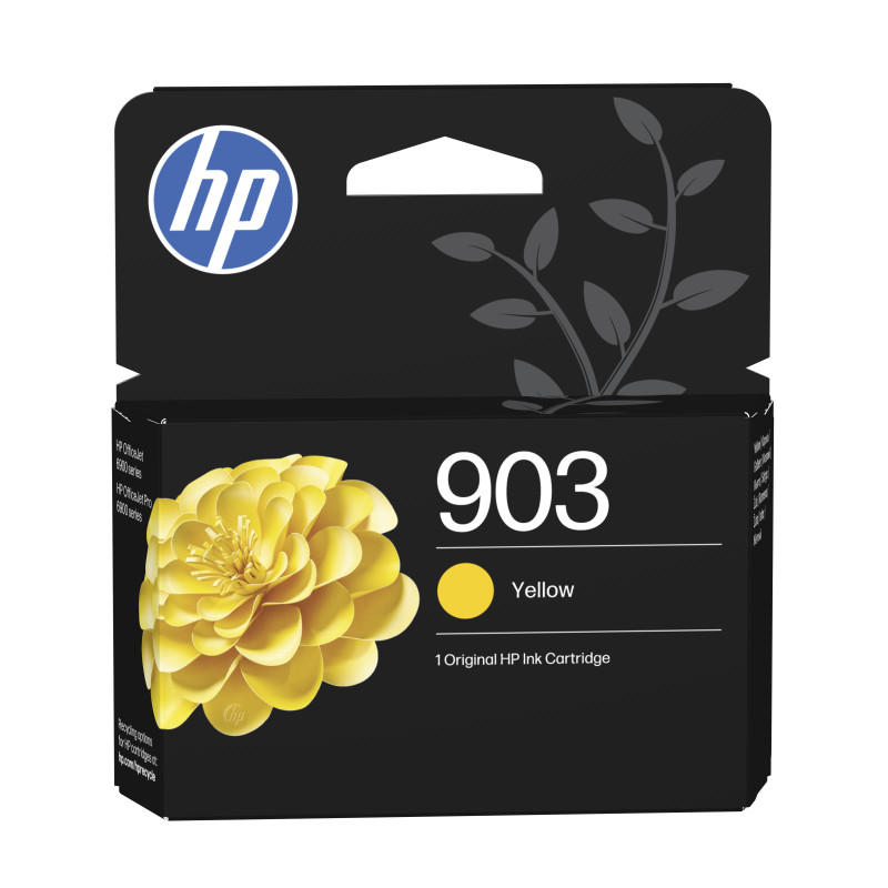 HP T6L95AE Cartucho de tinta Original 903 amarillo, Estándar, Amarillo, Tinta a base de pigmentos, 1 pieza(s), 315 páginas,
