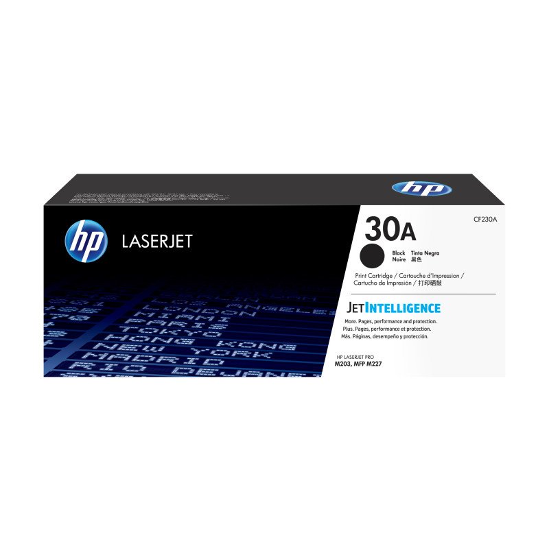 HP CF230A Cartucho de tóner Original LaserJet 30A negro, 1600 páginas, Negro, 1 pieza(s)