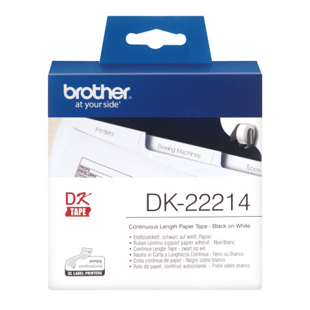 Brother DK-22214 DK-22214, Negro sobre blanco, DK, Negro, Blanco, Térmica directa, China, 5 año(s)