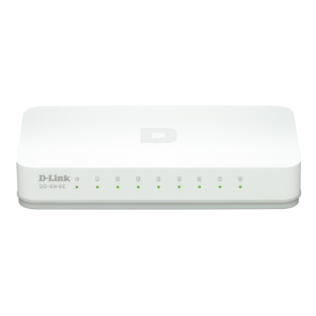 D-Link GO-SW-8E GO-SW-8E, No administrado, Fast Ethernet (10/100), Bidireccional completo (Full duplex)