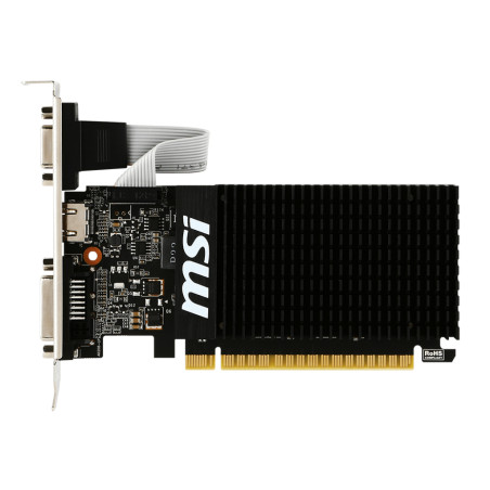 MSI 912-V809-2016 912-V809-2016, GeForce GT 710, 2 GB, GDDR3, 64 bit, 4096 x 2160 Pixeles, PCI Express 2.0