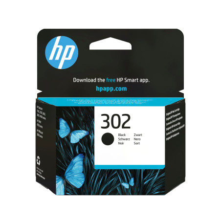 HP F6U66AE Cartucho de tinta original 302 negro, Estándar, Negro, Tinta a base de pigmentos, 3,5 ml, 1 pieza(s), 170 páginas