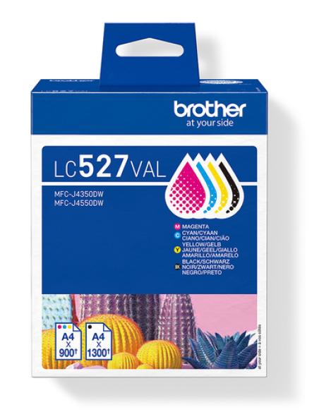 Brother LC527VAL cartucho de tinta 4 pieza(s) Original Negro, Cian, Magenta, Amarillo