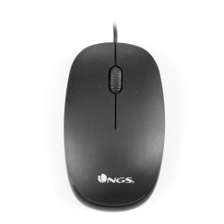 NGS FLAME Flame, mano derecha, Óptico, USB tipo A, 1000 DPI, Negro