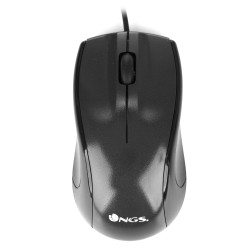 NGS MIST Black Mist, mano derecha, Óptico, USB tipo A, 800 DPI, Negro