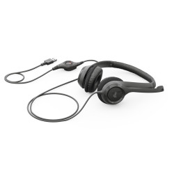 Logitech 981-000406 H390, Alámbrico, Oficina/Centro de llamadas, 20 - 20000 Hz, 197 g, Auriculares, Negro